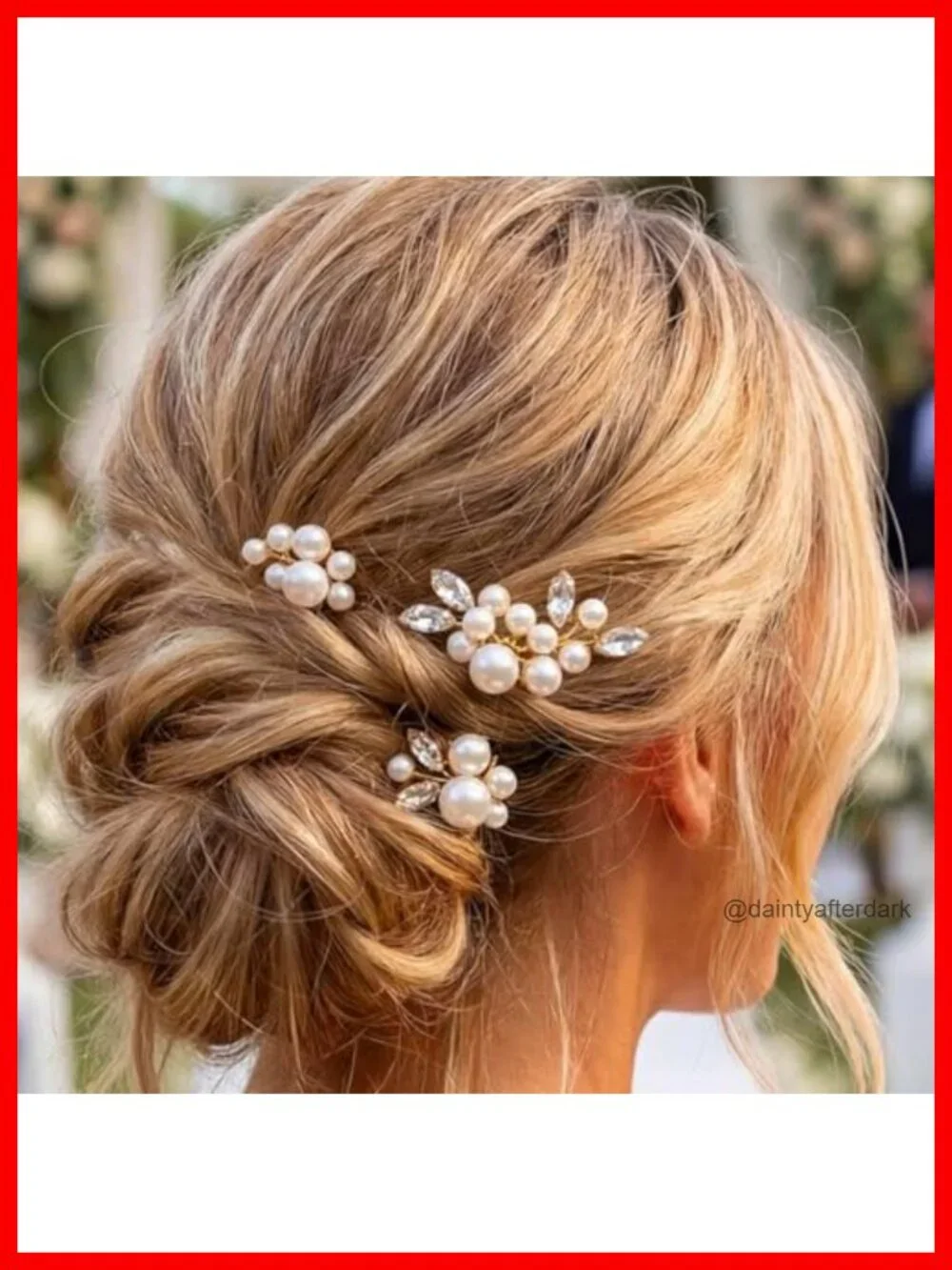 Pearl Bride Wedding Hair Pins Gold Rhinestone Bridal Hair Pieces Prom Hair